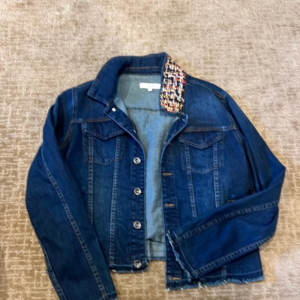 Httailz jean jacket with material in the back